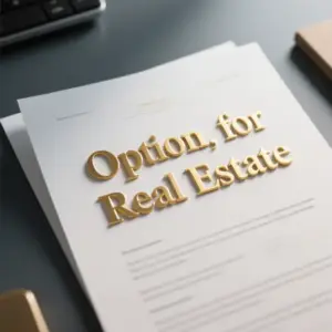 Image of Option, for Real Estate