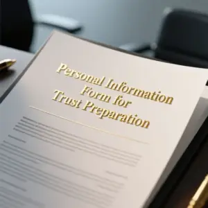 Image of Personal Information Form for Trust Preparation