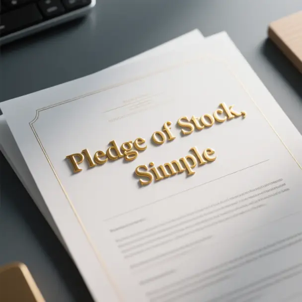 Image of Pledge of Stock, Simple