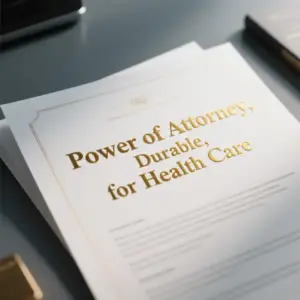 Image of Power of Attorney, Durable, for Health Care
