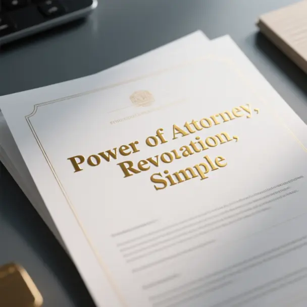 Image of Power of Attorney, Revocation, Simple