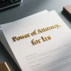 Image of Power of Attorney, for Irs
