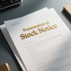 Image of Presentation of Stock Notice