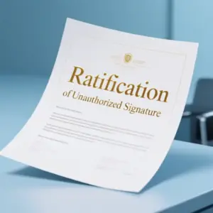 Image of Ratification of Unauthorized Signature