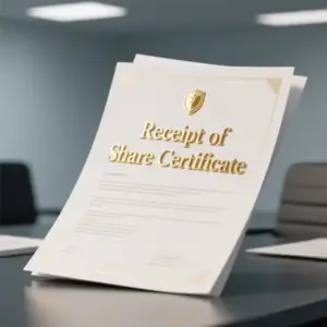 Image of Receipt of Share Certificate