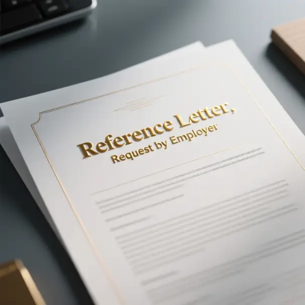 Image of Reference Letter, Request by Employer