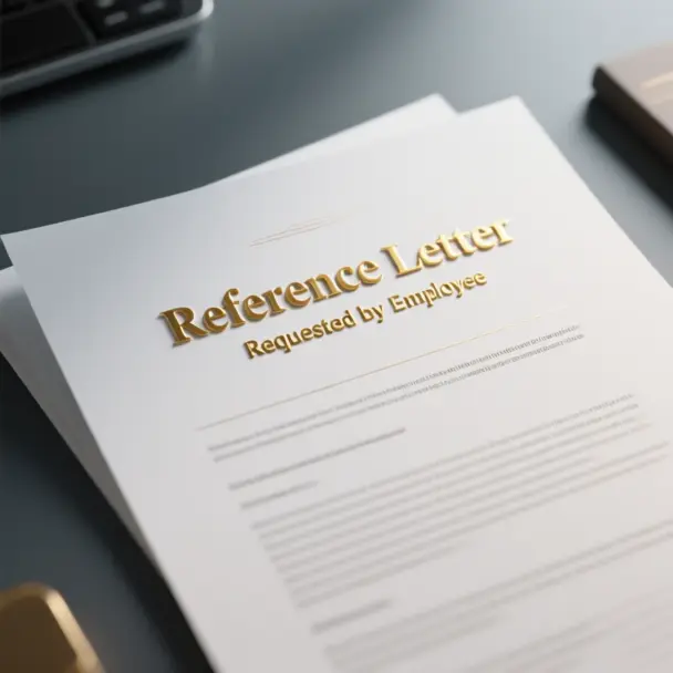 Image of Reference Letter, Requested by Employee