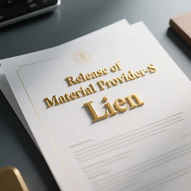 Image of Release of Material Provider-S Lien