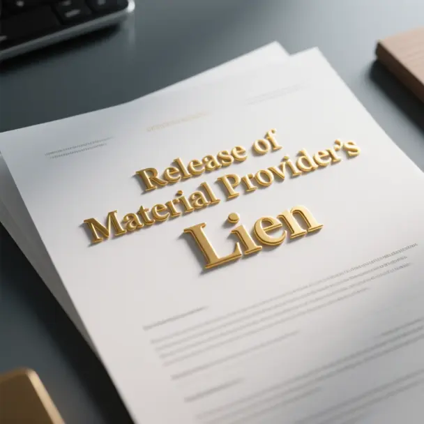 Image of Release of Material Provider_s Lien