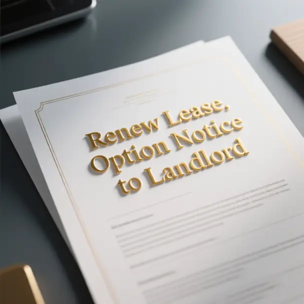 Image of Renew Lease, Option Notice to Landlord