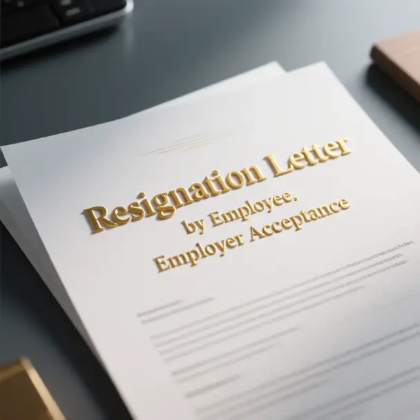 Image of Resignation Letter by Employee, Employer Acceptance