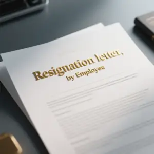 Image of Resignation letter,by Employee