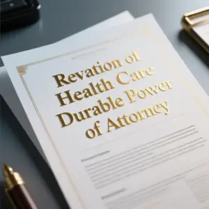 Image of Revocation of Health Care Durable Power of Attorney