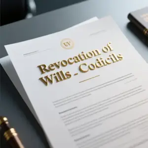 Revocation Of Wills - Codicils