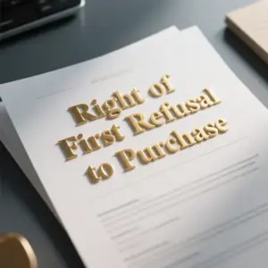 Image of Right of First Refusal to Purchase