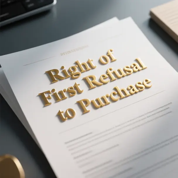Image of Right of First Refusal to Purchase