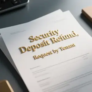 Image of Security Deposit Refund, Request by Tenant