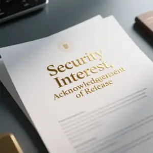 Image of Security Interest, Acknowledgment of Release