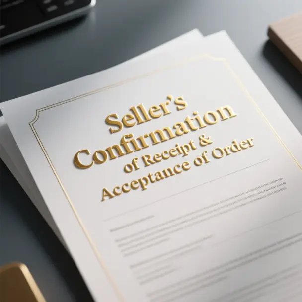 Seller's Confirmation Of Receipt & Acceptance Of Order