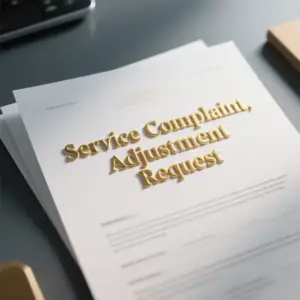 Image of Service Complaint, Adjustment Request