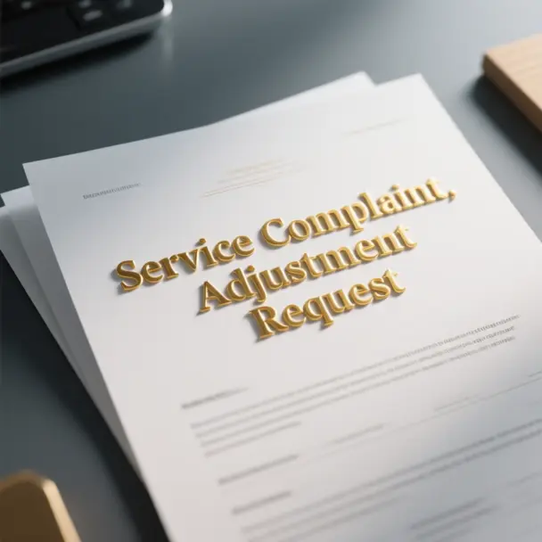 Image of Service Complaint, Adjustment Request