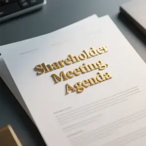 Image of Shareholder Meeting, Agenda