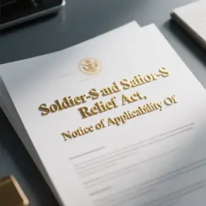 Image of Soldier-S and Sailor-S Relief Act, Notice of Applicability Of