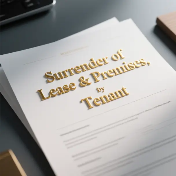 Surrender Of Lease & Premises, By Tenant