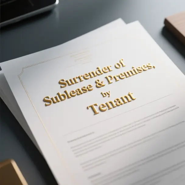 Surrender Of Sublease & Premises, By Tenant