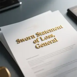 Image of Sworn Statement of Loss, General