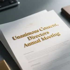 Image of Unanimous Consent, Directors Annual Meeting