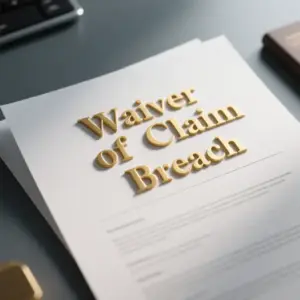Image of Waiver of Claim of Breach