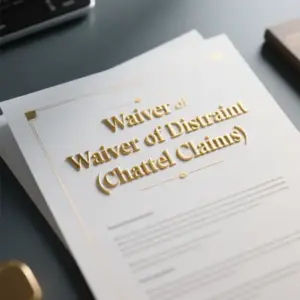 Waiver Of Distraint (chattel Claims)